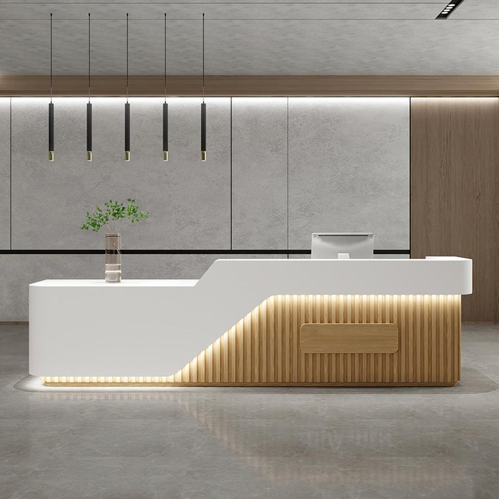 Reception desk millwork