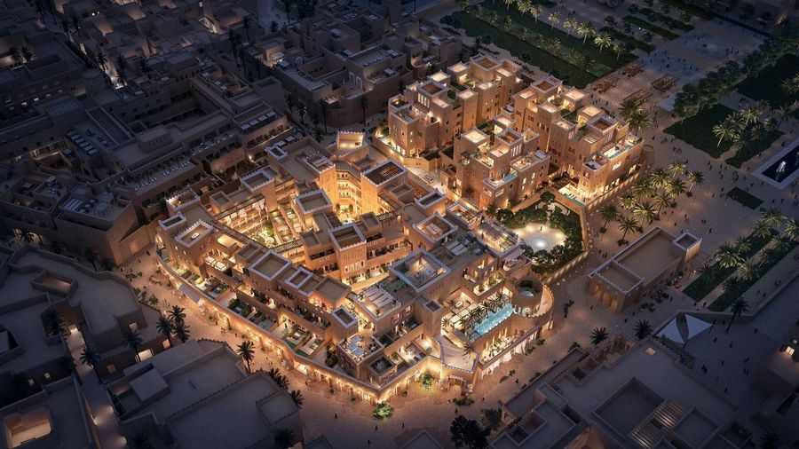 Diriyah Gate night aerial